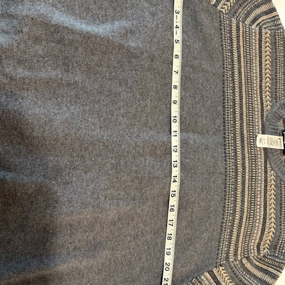 Patagonia Nordic Crew Lambswool Sweater Large Blue Beige Tan - Picture 5 of 7